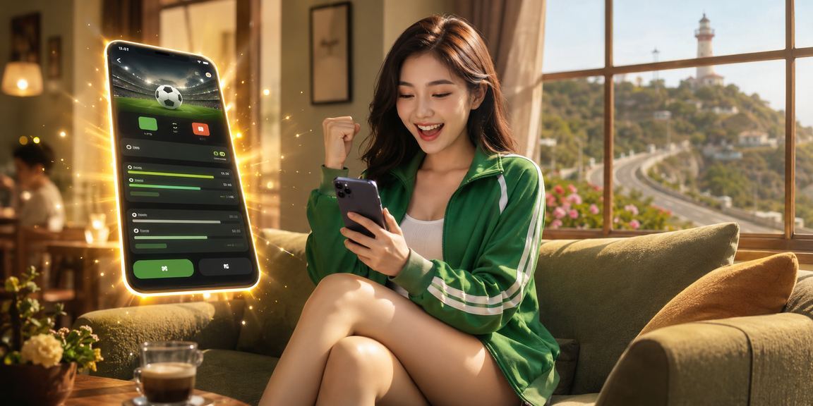 Người dùng tại Vũng Tàu thực hiện rút tiền qua ứng dụng di động trong quán cà phê buổi sáng